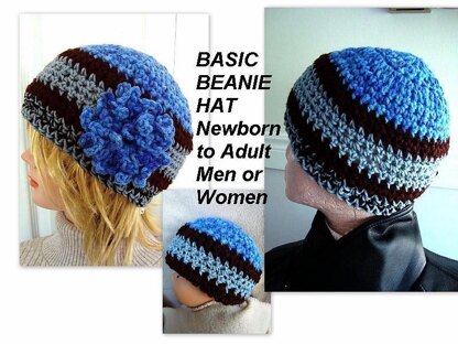 586 Unisex Basic Beanie Hat, baby to adult, boy hat