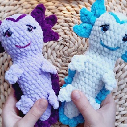 Axolotl Crochet PATTERN, Amigurumi crochet pattern, amigurumi axolotl, crochet axolotl, crochet plush animals