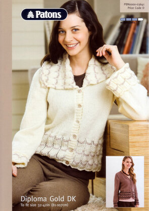 Wrap Around Cardigans in Patons Wool Blend Aran - 3741