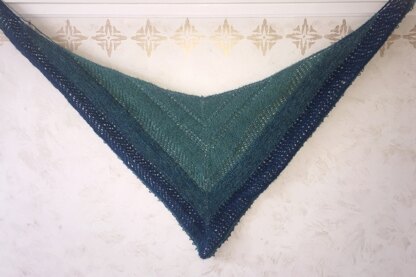 Reyna Blue Green shawl