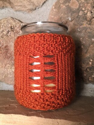 Pumpkin Spice Candle Jar Cozy