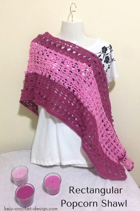 Rectangular Popcorn Shawl