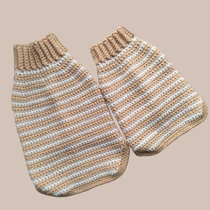 Dog sweater  “Creme stripes”
