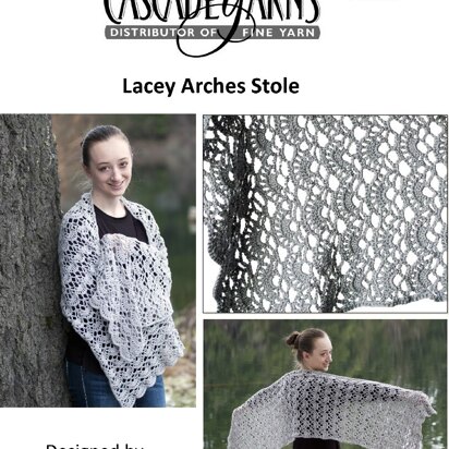 Lacey Arches Stole in Cascade Sunseeker - DK310