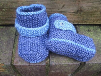 Denim Baby Booties