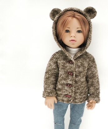 GOTZ/DaF 18" Doll Bear Hooded Jacket