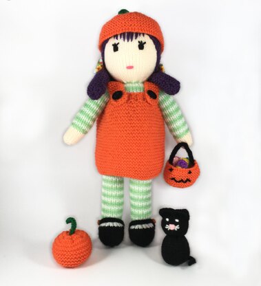 Polly pumpkin doll knitting pattern 19022