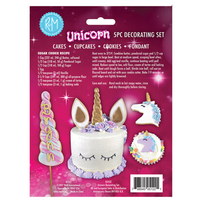 R&M Unicorn Cake Decorating Set 5pc