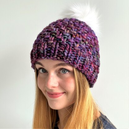 “Sea Glass” Pompom Hat