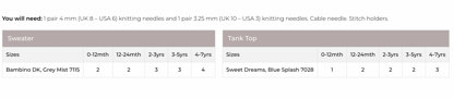 Sweater & Tank Top in Stylecraft Sweet Dreams DK & Bambino DK - 9976 - Downloadable PDF
