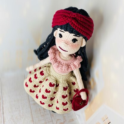 Crochet doll pattern amigurumi, Crochet doll with clothes pattern Crochet  pattern by Oxana Tim