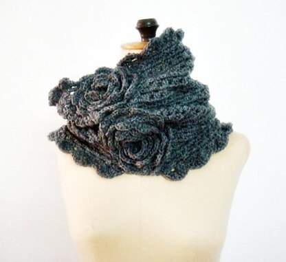 Grey Cowl Snood Scarf Neckwarmer