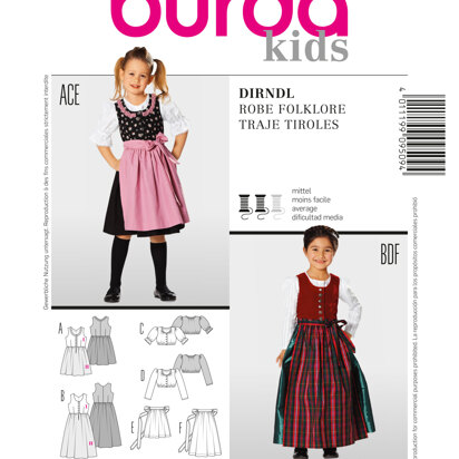 Burda B9509 Dirndl Dress Sewing Pattern