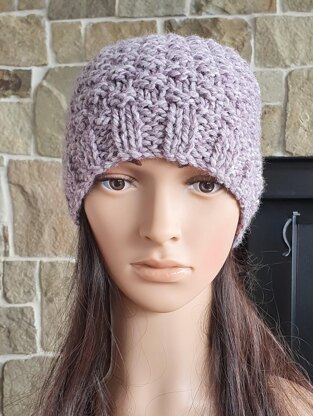 Adley - Chunky double moss stitch family beanie