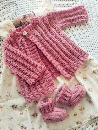 Lace Rib Baby Cardigan