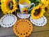 Crochet Sunflower Coasters