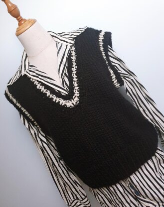 Super chunky deep V-neck tank