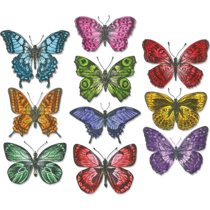 Sizzix Framelits Dies By Tim Holtz 20/Pk - Flutter By