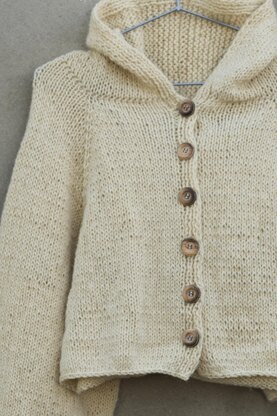 Short hooded online cardigan