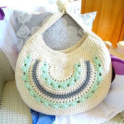 Large Crochet Hobo Bag