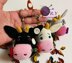 Amigurumi cow keychain