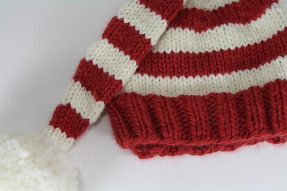 Bulky Weight Holiday Knit Stocking Cap
