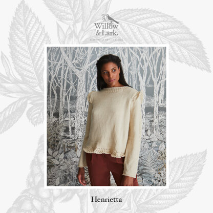 "Henrietta Frill Jumper" - Sweater Knitting Pattern For Women in Willow & Lark Ramble by Willow & Lark