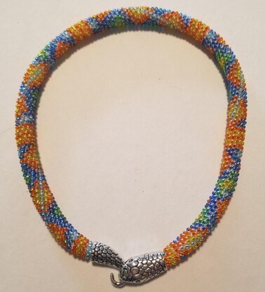 Bead Crochet Snake Necklace or Bracelet