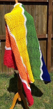 Rainbow Ripple Blanket