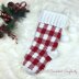 Gingham Plaid Christmas Stocking