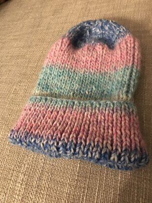 Basic Family Knit Hat in Caron One Pound - Downloadable PDF