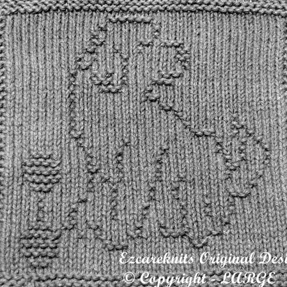 PLAYFUL PUP Cloth - knitting pattern