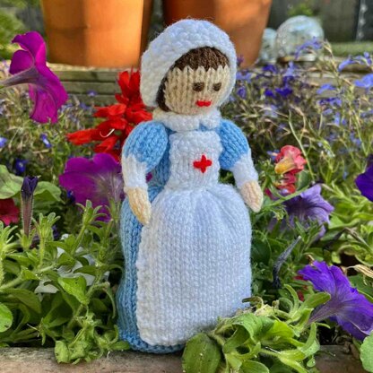 WWI Red Cross Nurse Doll Knitting Pattern - Toy Knitting Pattern