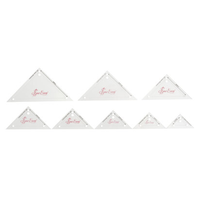 Sew Easy Mini Template Set: Right Angle Triangles Set in 8 sizes: 0.75 inches to 3 inches