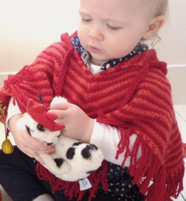 Baby Poncho 'Little Stripe'