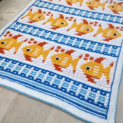 Fish Tails Mosaic Blanket