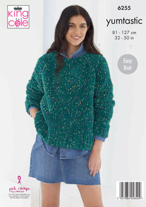 Sweaters Knitted in King Cole Yumtastic - P6255 - Leaflet