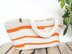 Striped Basket Bag