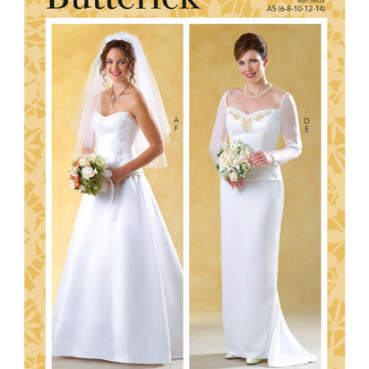 Butterick Misses' Formal Tops & Skirts With Train B6803 - Sewing Pattern