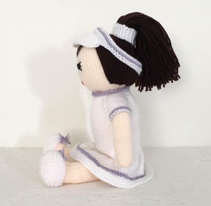 Tina tennis player doll knitting pattern 19040