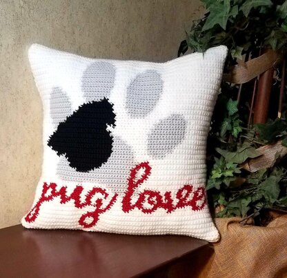 Pug Love Pillow