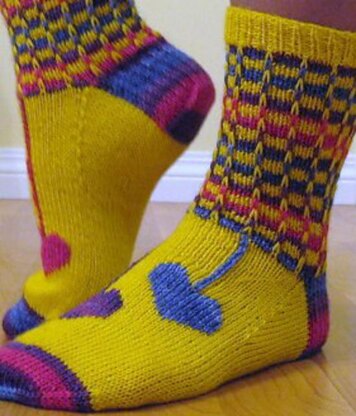 Hippie Heart Socks