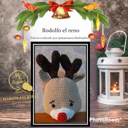 Rudolph the red nosed reindeer amigurumi