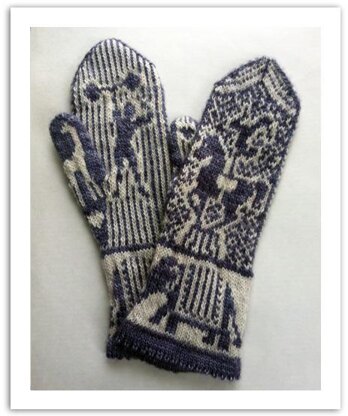 Retro Circus Mittens