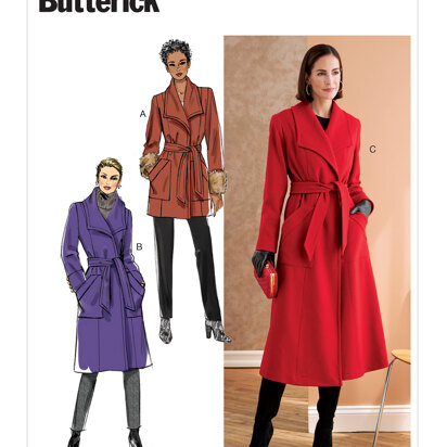 Butterick Misses'/Misses' Petite Outerwear & Belt B6720 - Sewing Pattern