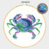 DMC Colourful Crab Cross Stitch Kit (with 7in hoop) - 7in