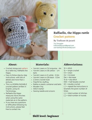 Raffaello, the Hippo rattle