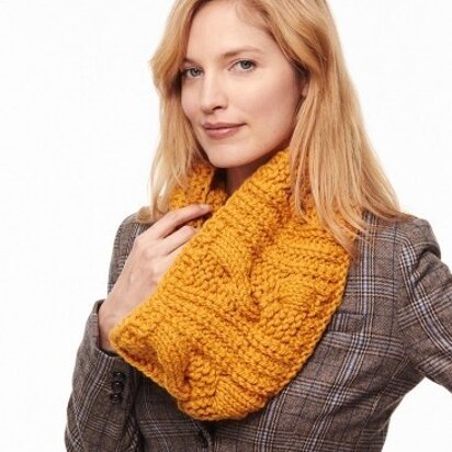 Cable and Rib Cowl in Patons Classic Wool Bulky