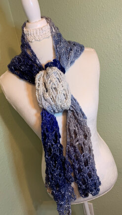 City Lace Cowl Long Wrap #8