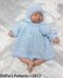 Knitting pattern baby jacket top down & hat UK & USA Terms #112